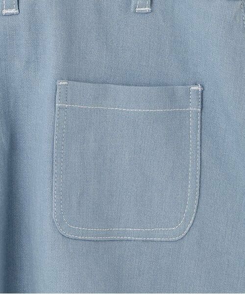 mezzo piano / メゾピアノ ミニ・ひざ丈スカート | グラデーション・デニム ロゴテープサロペットスカート | 詳細7