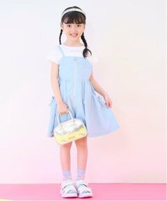 mezzo piano / メゾピアノ ミニ丈・ひざ丈ワンピース | フロントZIPキャミワンピース＆半袖Tシャツセット