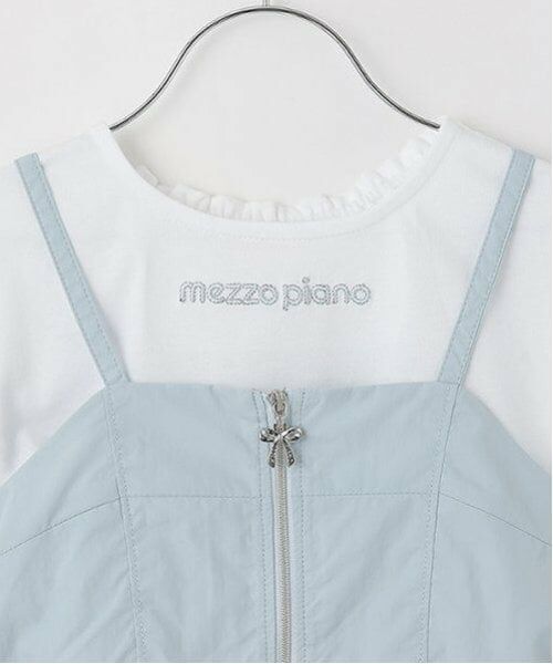 mezzo piano / メゾピアノ ミニ丈・ひざ丈ワンピース | フロントZIPキャミワンピース＆半袖Tシャツセット | 詳細4