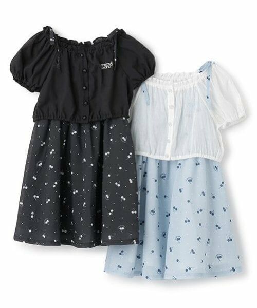 mezzo piano / メゾピアノ ミニ丈・ひざ丈ワンピース | ブラウス＆チェリー柄キャミワンピースセット | 詳細13