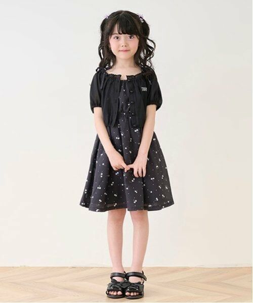 mezzo piano / メゾピアノ ミニ丈・ひざ丈ワンピース | ブラウス＆チェリー柄キャミワンピースセット | 詳細16