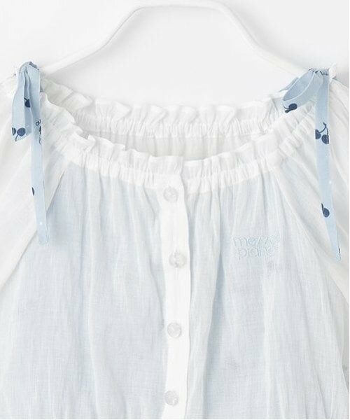 mezzo piano / メゾピアノ ミニ丈・ひざ丈ワンピース | ブラウス＆チェリー柄キャミワンピースセット | 詳細3