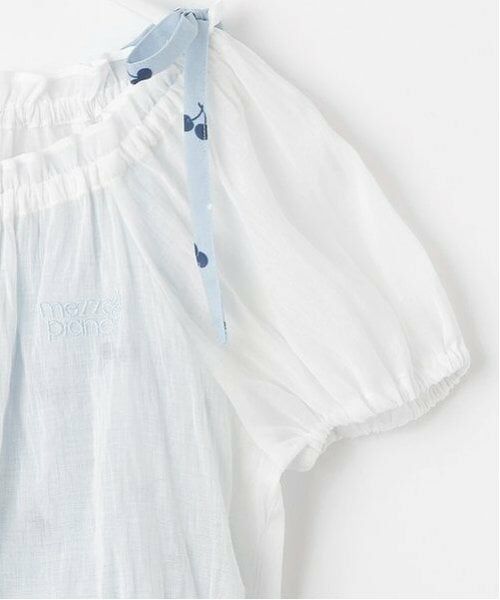 mezzo piano / メゾピアノ ミニ丈・ひざ丈ワンピース | ブラウス＆チェリー柄キャミワンピースセット | 詳細5