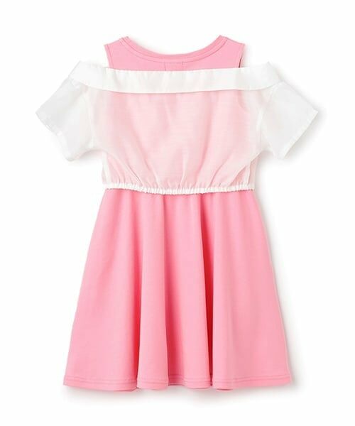 mezzo piano / メゾピアノ ミニ丈・ひざ丈ワンピース | シアーシャツ　ドッキングワンピース | 詳細1