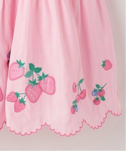mezzo piano / メゾピアノ ミニ丈・ひざ丈ワンピース | いちご刺しゅうワンピース | 詳細6