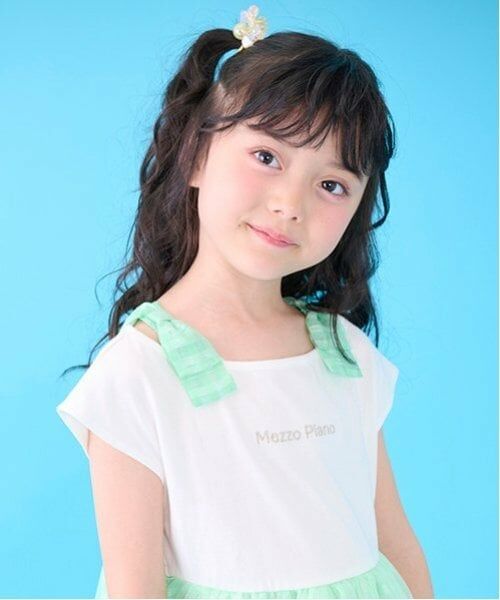 mezzo piano / メゾピアノ ミニ丈・ひざ丈ワンピース | シャーベット刺しゅう　ドッキングワンピース | 詳細15