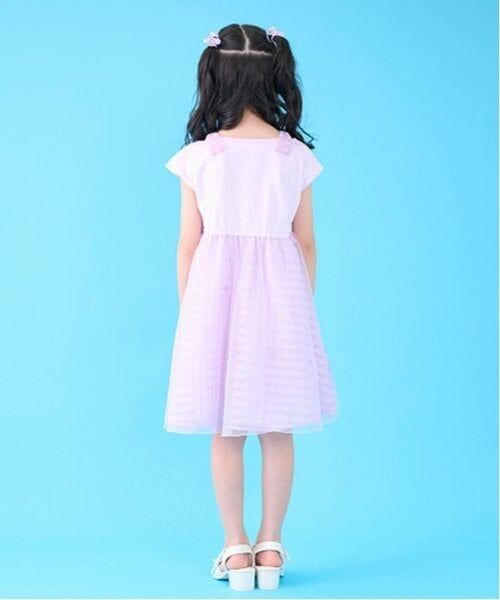 mezzo piano / メゾピアノ ミニ丈・ひざ丈ワンピース | シャーベット刺しゅう　ドッキングワンピース | 詳細18