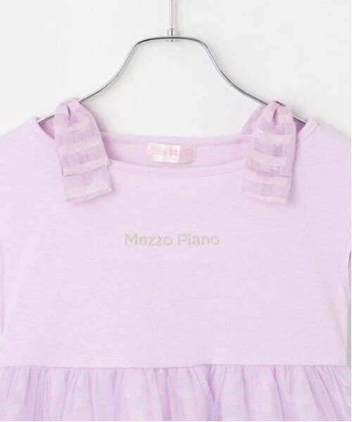 mezzo piano / メゾピアノ ミニ丈・ひざ丈ワンピース | シャーベット刺しゅう　ドッキングワンピース | 詳細3