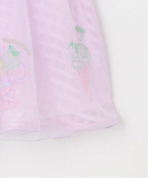 mezzo piano / メゾピアノ ミニ丈・ひざ丈ワンピース | シャーベット刺しゅう　ドッキングワンピース | 詳細6