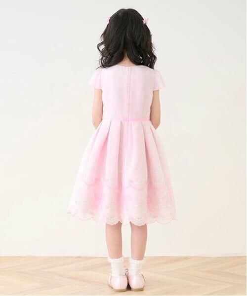 mezzo piano / メゾピアノ ミニ丈・ひざ丈ワンピース | オーガンジーリボン刺しゅうドレス | 詳細13