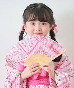 mezzo piano / メゾピアノ その他 | 紫陽花・いちごハンカチ柄　扇子　袋つき