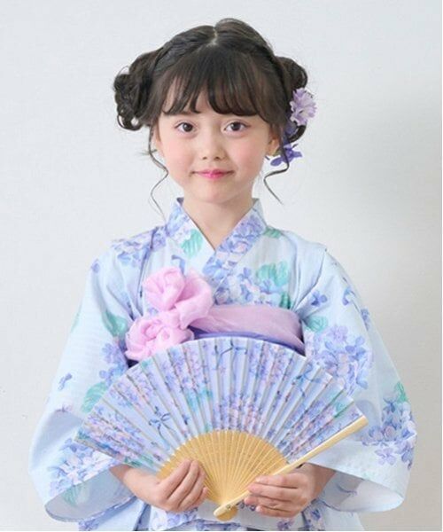 mezzo piano / メゾピアノ その他 | 紫陽花・いちごハンカチ柄　扇子　袋つき | 詳細13