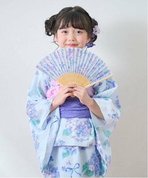 mezzo piano / メゾピアノ その他 | 紫陽花・いちごハンカチ柄　扇子　袋つき | 詳細14