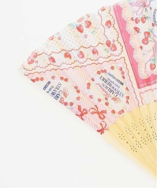 mezzo piano / メゾピアノ その他 | 紫陽花・いちごハンカチ柄　扇子　袋つき | 詳細3