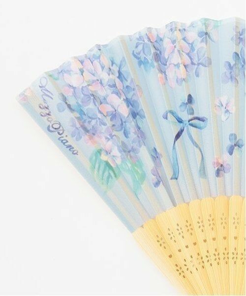 mezzo piano / メゾピアノ その他 | 紫陽花・いちごハンカチ柄　扇子　袋つき | 詳細4
