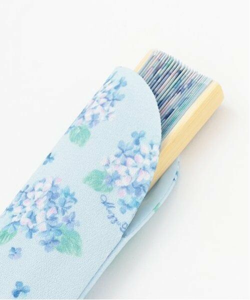 mezzo piano / メゾピアノ その他 | 紫陽花・いちごハンカチ柄　扇子　袋つき | 詳細8