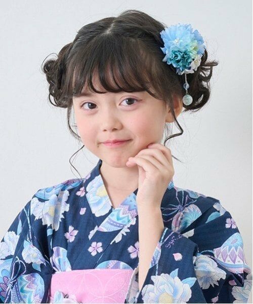 mezzo piano / メゾピアノ ヘアアクセサリー | お花コサージュ（サックス）