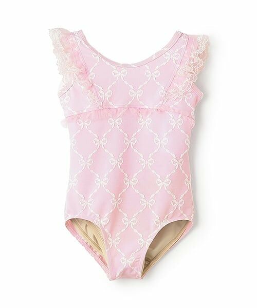 mezzo piano / メゾピアノ その他インナー・ルームウェア | 【バレエ】リボンジャガード柄　レオタード | 詳細13