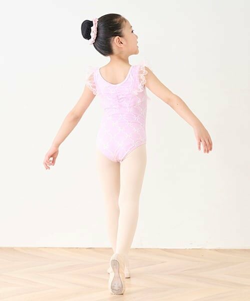 mezzo piano / メゾピアノ その他インナー・ルームウェア | 【バレエ】リボンジャガード柄　レオタード | 詳細17