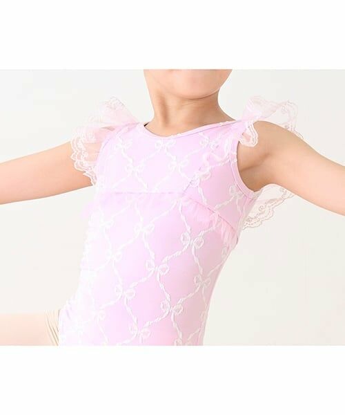 mezzo piano / メゾピアノ その他インナー・ルームウェア | 【バレエ】リボンジャガード柄　レオタード | 詳細18