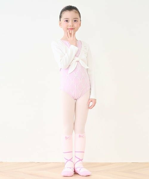 mezzo piano / メゾピアノ その他インナー・ルームウェア | 【バレエ】リボンジャガード柄　レオタード | 詳細19