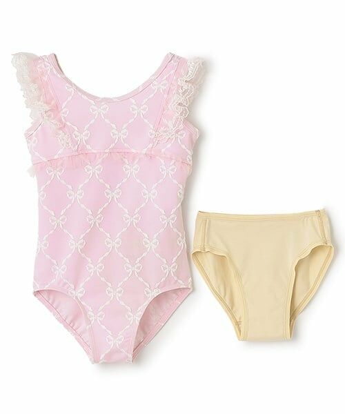 mezzo piano / メゾピアノ その他インナー・ルームウェア | 【バレエ】リボンジャガード柄　レオタード | 詳細2