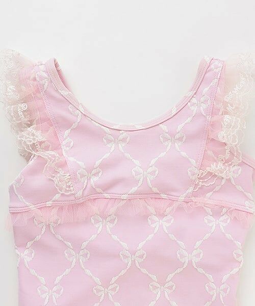 mezzo piano / メゾピアノ その他インナー・ルームウェア | 【バレエ】リボンジャガード柄　レオタード | 詳細3