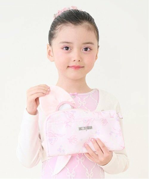 mezzo piano / メゾピアノ ポーチ | 【バレエ】総柄シューズポーチ（ライト ピンク）