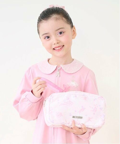 mezzo piano / メゾピアノ ポーチ | 【バレエ】総柄ヘアメイクポーチ（ライト ピンク）