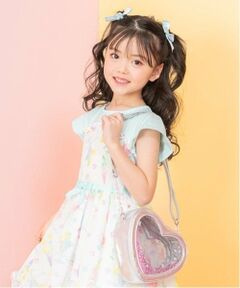 mezzo piano / メゾピアノ ショルダーバッグ | ハート型クリアラメ　ショルダーバッグ