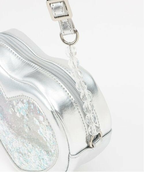 mezzo piano / メゾピアノ ショルダーバッグ | ハート型クリアラメ　ショルダーバッグ | 詳細4