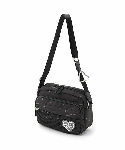 mezzo piano / メゾピアノ ショルダーバッグ | カラビナつき　ミニショルダーバッグ（黒）