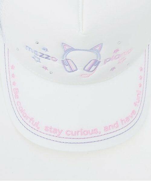 mezzo piano / メゾピアノ キャップ | ロゴ刺しゅう　メッシュキャップ | 詳細4