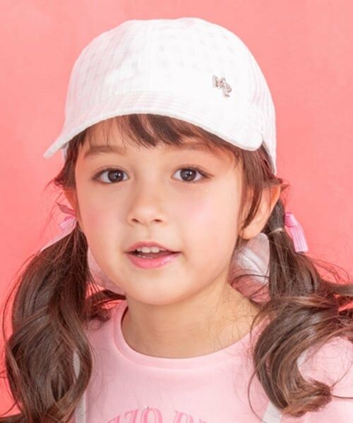 mezzo piano / メゾピアノ キャップ | リボン　シアーキャップ（白）