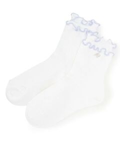 mezzo piano / メゾピアノ ソックス | ロゴ刺しゅう　メローリブソックス