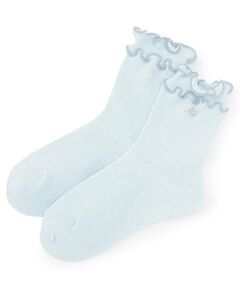 mezzo piano / メゾピアノ ソックス | ロゴ刺しゅう　メローリブソックス