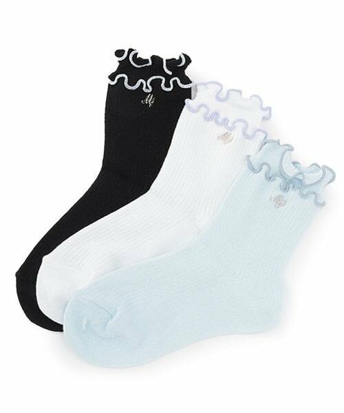 mezzo piano / メゾピアノ ソックス | ロゴ刺しゅう　メローリブソックス | 詳細4