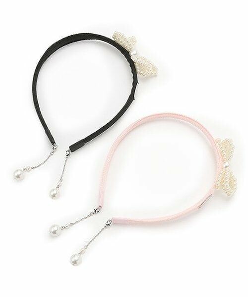 mezzo piano / メゾピアノ カチューシャ・カチューム・その他 | チャームつき　パールリボンカチューシャ | 詳細5