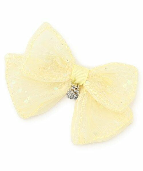 mezzo piano / メゾピアノ ヘアピン | キラキラリボン　ヘアクリップ（黄）