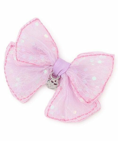 mezzo piano / メゾピアノ ヘアピン | キラキラリボン　ヘアクリップ（ラベンダー）