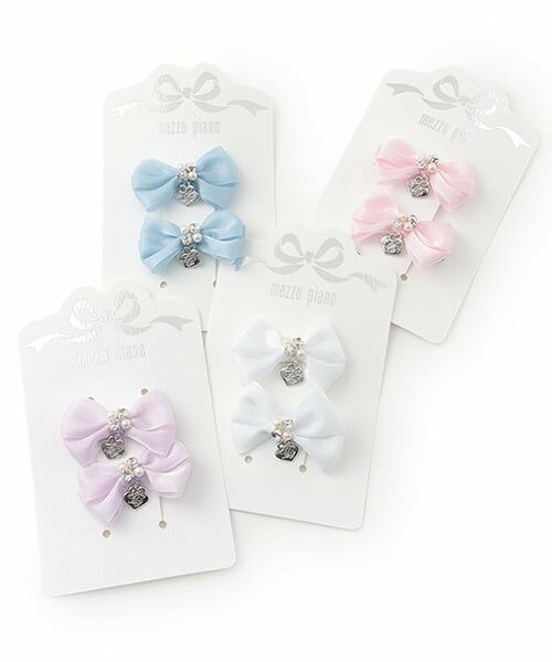 mezzo piano / メゾピアノ ヘアピン | ミニリボン　ヘアクリップ2個セット | 詳細4