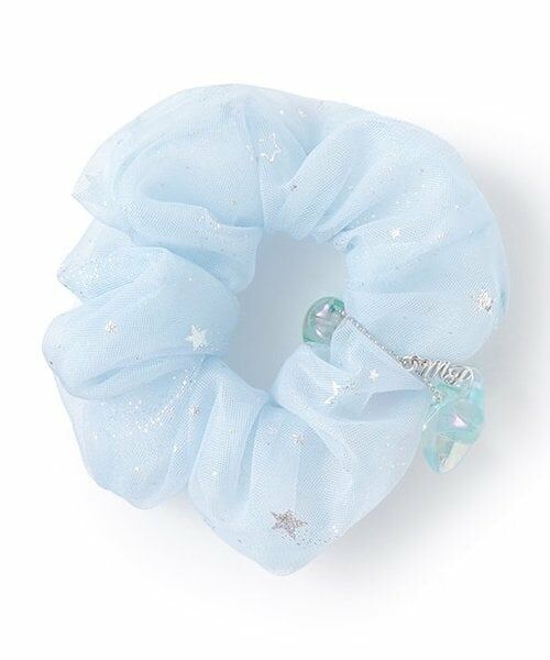 mezzo piano / メゾピアノ ヘアゴム・シュシュ | 星ビーズつき　シアーシュシュ（サックス）