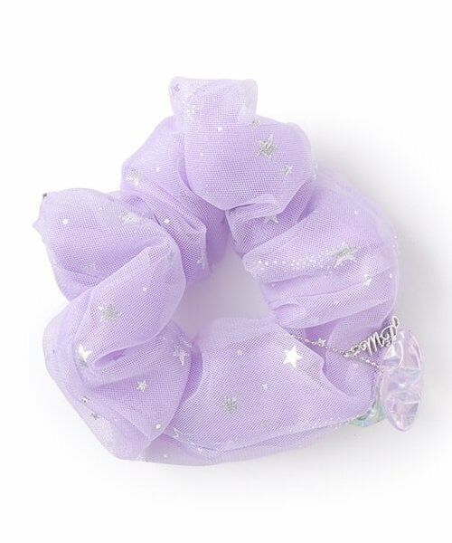 mezzo piano / メゾピアノ ヘアゴム・シュシュ | 星ビーズつき　シアーシュシュ（ラベンダー）