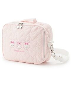 mezzo piano / メゾピアノ ベビー・キッズグッズ | ウサギアップリケ　ショルダーつきオムツポーチ