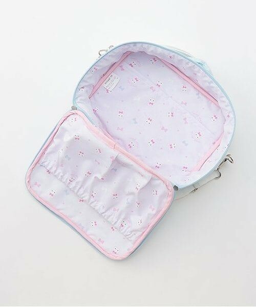 mezzo piano / メゾピアノ ベビー・キッズグッズ | ウサギアップリケ　ショルダーつきオムツポーチ | 詳細6