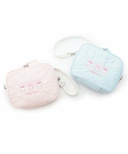 mezzo piano / メゾピアノ ベビー・キッズグッズ | ウサギアップリケ　ショルダーつきオムツポーチ | 詳細9