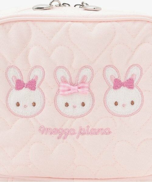 mezzo piano / メゾピアノ ポーチ | ウサギアップリケ　スクウェアポーチ | 詳細3