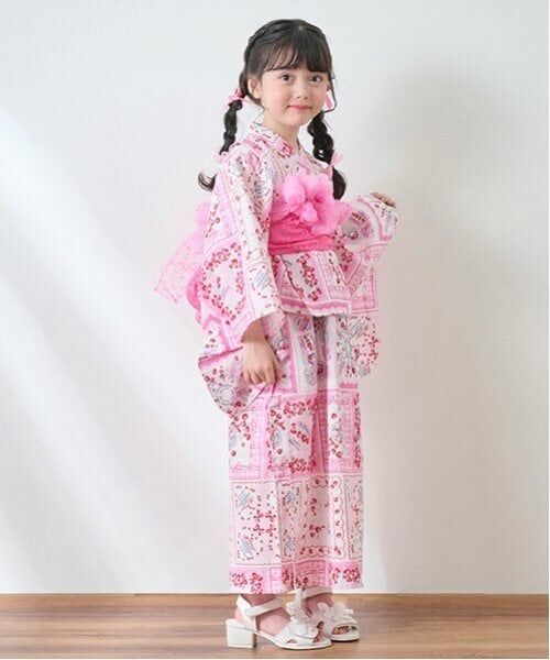 mezzo piano / メゾピアノ 着物・浴衣・小物類 | いちごハンカチ柄　浴衣 | 詳細23