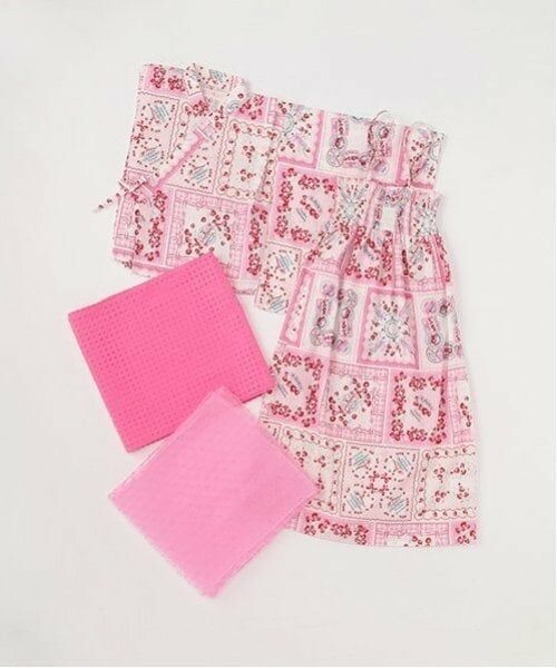 mezzo piano / メゾピアノ 着物・浴衣・小物類 | いちごハンカチ柄　浴衣 | 詳細4