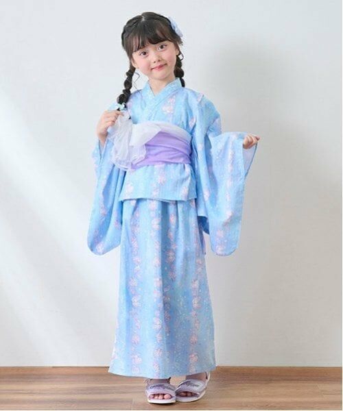 mezzo piano / メゾピアノ 着物・浴衣・小物類 | ストライプシェル柄　浴衣（サックス）